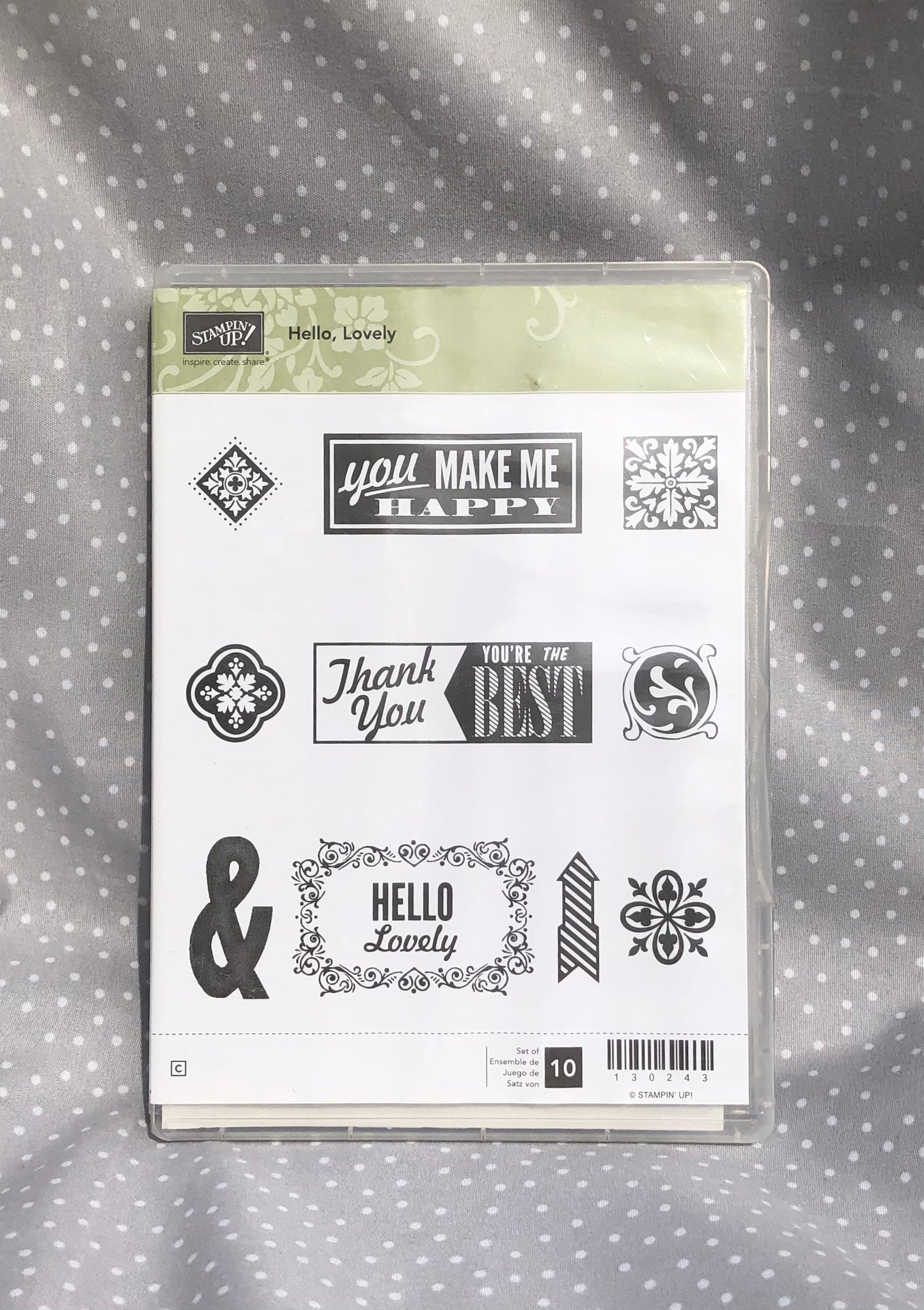 Retired Stampin Up! Stamp set Hello, Lovely - Set of 10 stamps