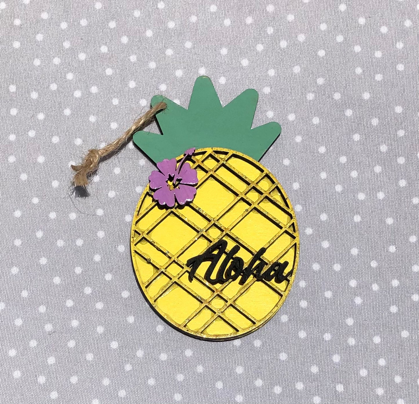 Pineapple Wood Ornament