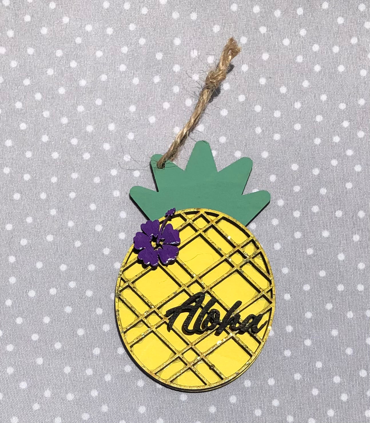 Pineapple Wood Ornament