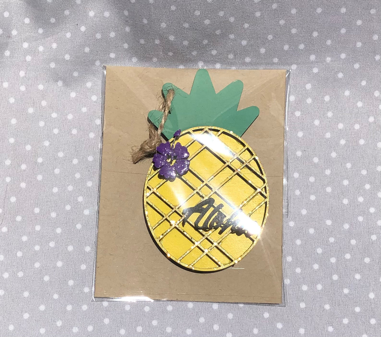 Pineapple Wood Ornament