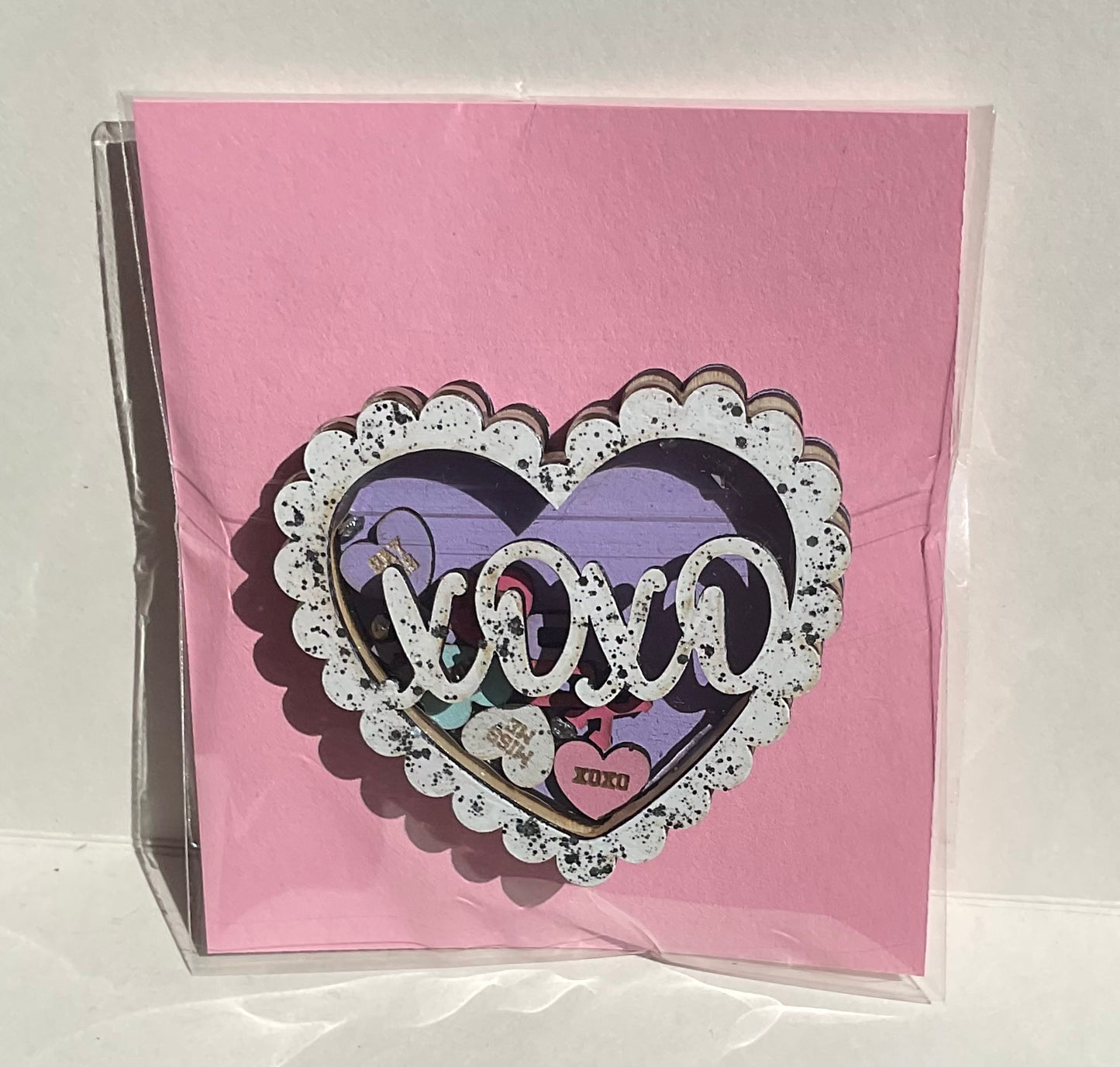 Valentine Shaker- White Glitter (XOXO)
