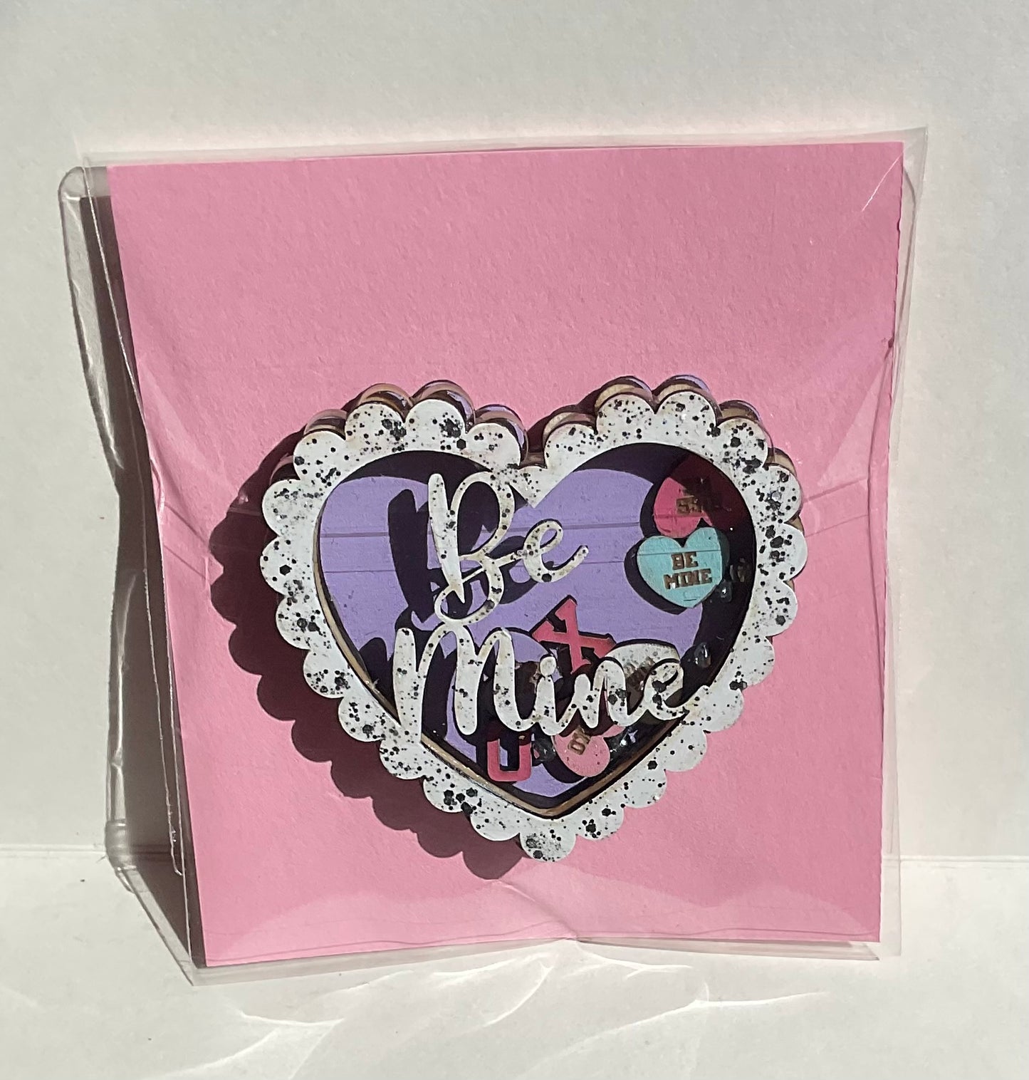 Valentine Shaker- White Glitter (BE MINE)