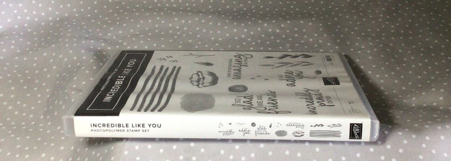 Retired Stampin Up! Stamp set Incredible Like You set of 15 stamps/ Two-Step