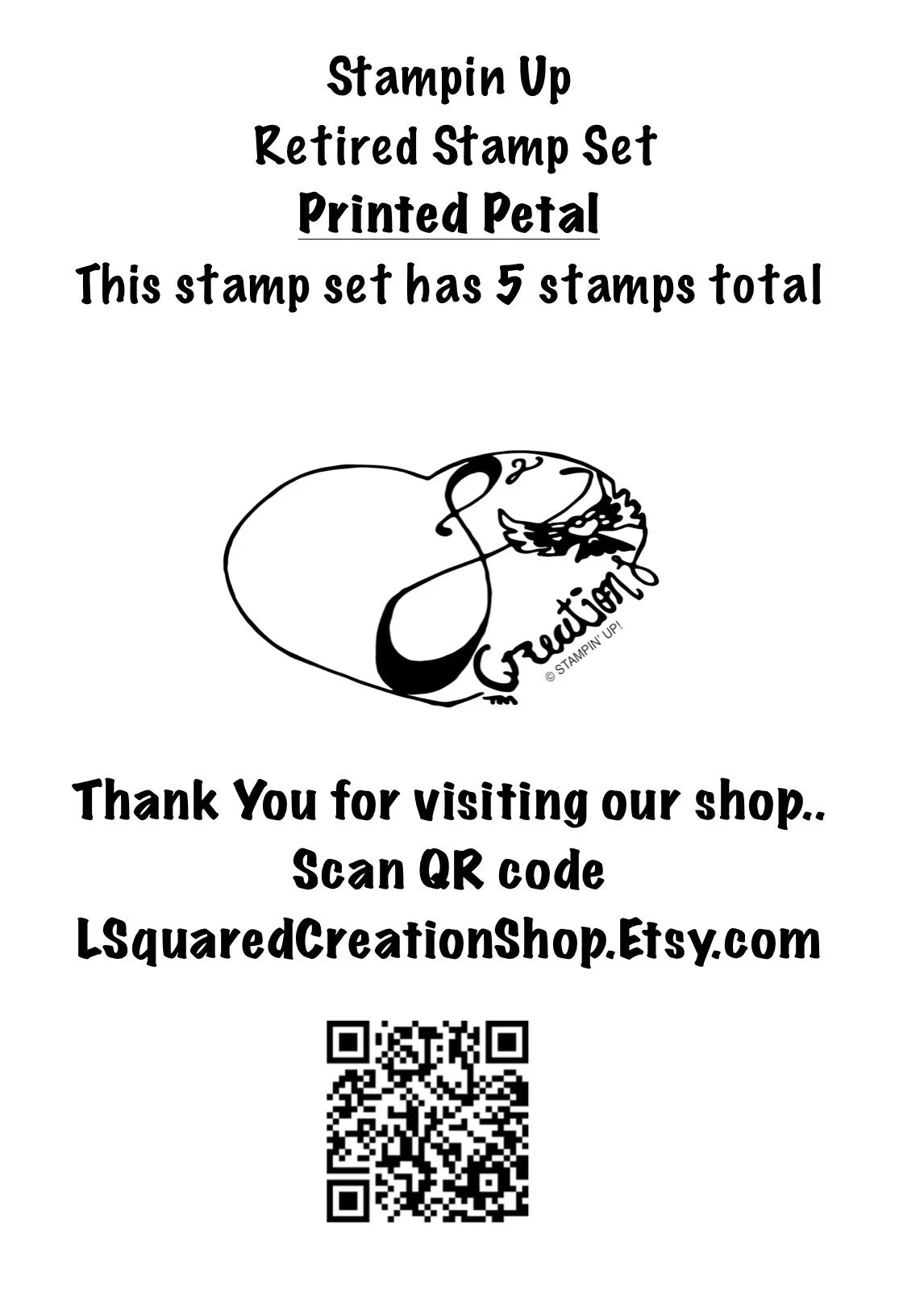 Retired Stampin Up! Stamp set Printed Petals