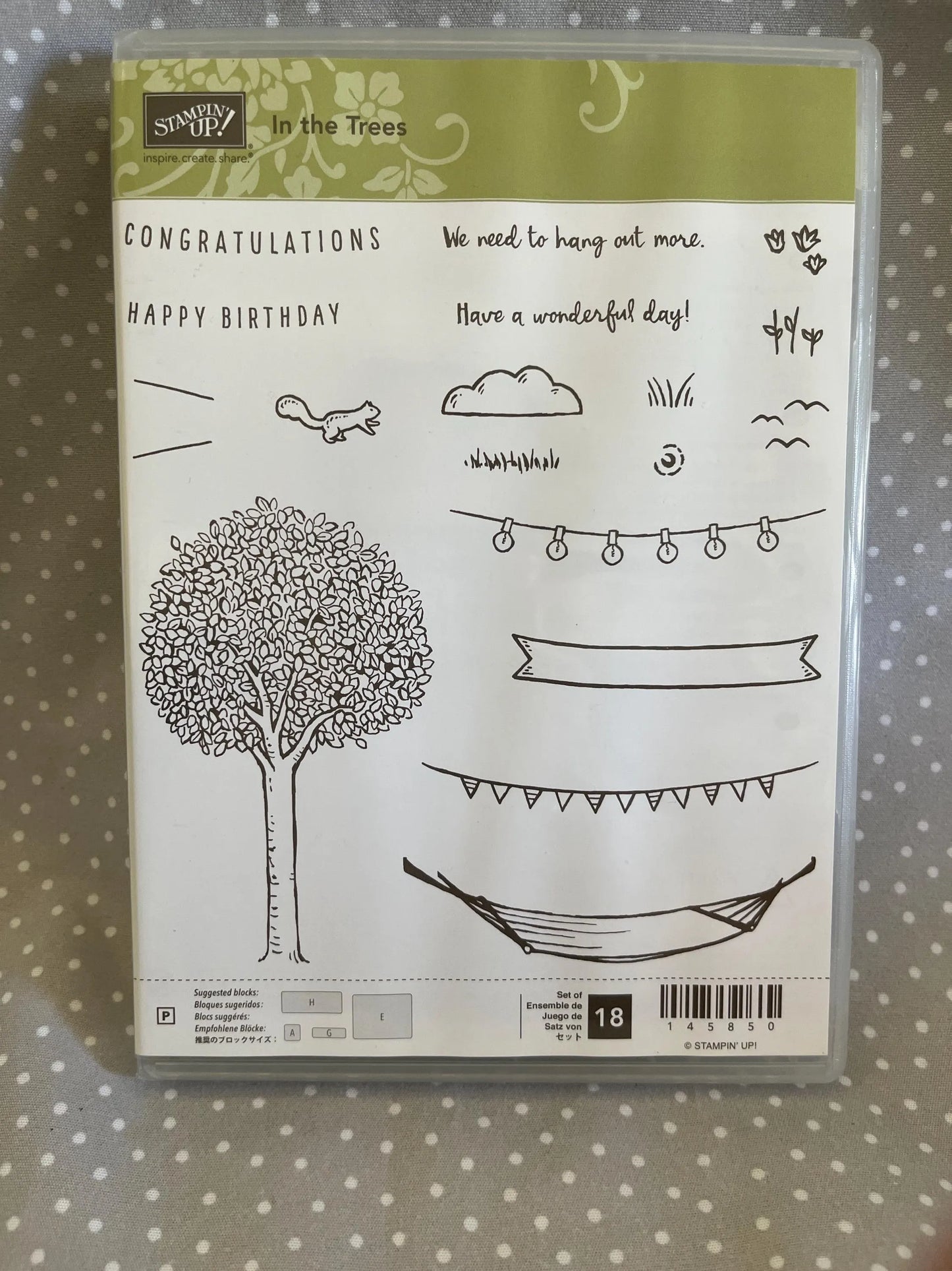 Retired Stampin Up! Stamp set In the Trees set of 18