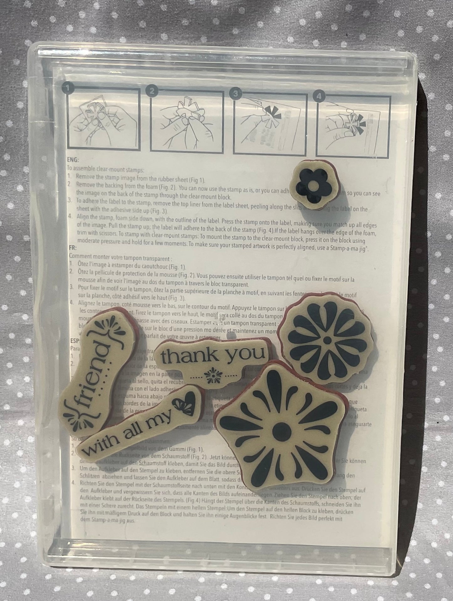 Retired Stampin Up! Stamp set With All My Heart- Set of 6 stamps