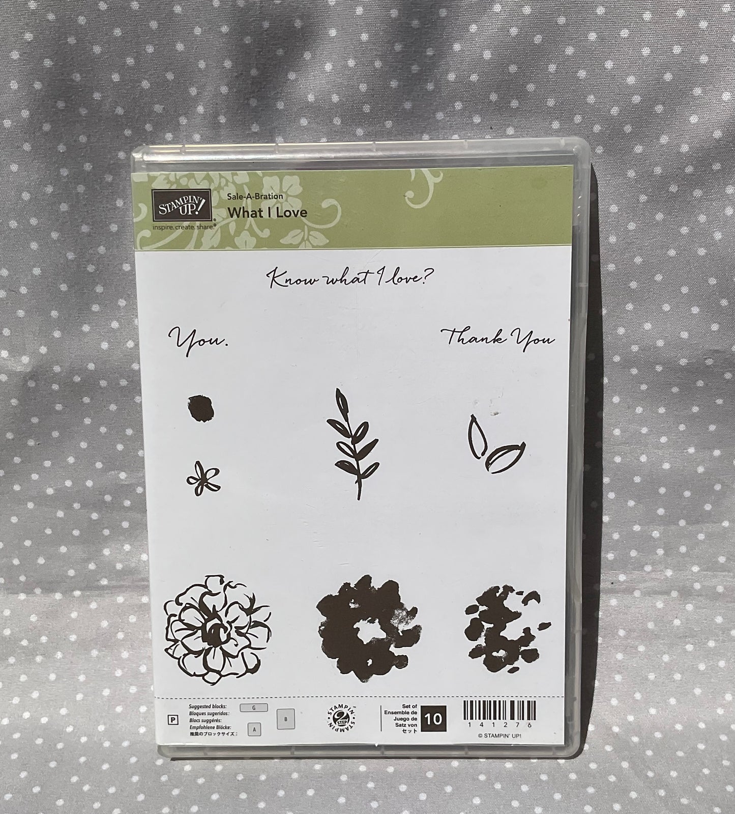 Retired Stampin Up! Stamp set What I Love- Set of 10 stamps