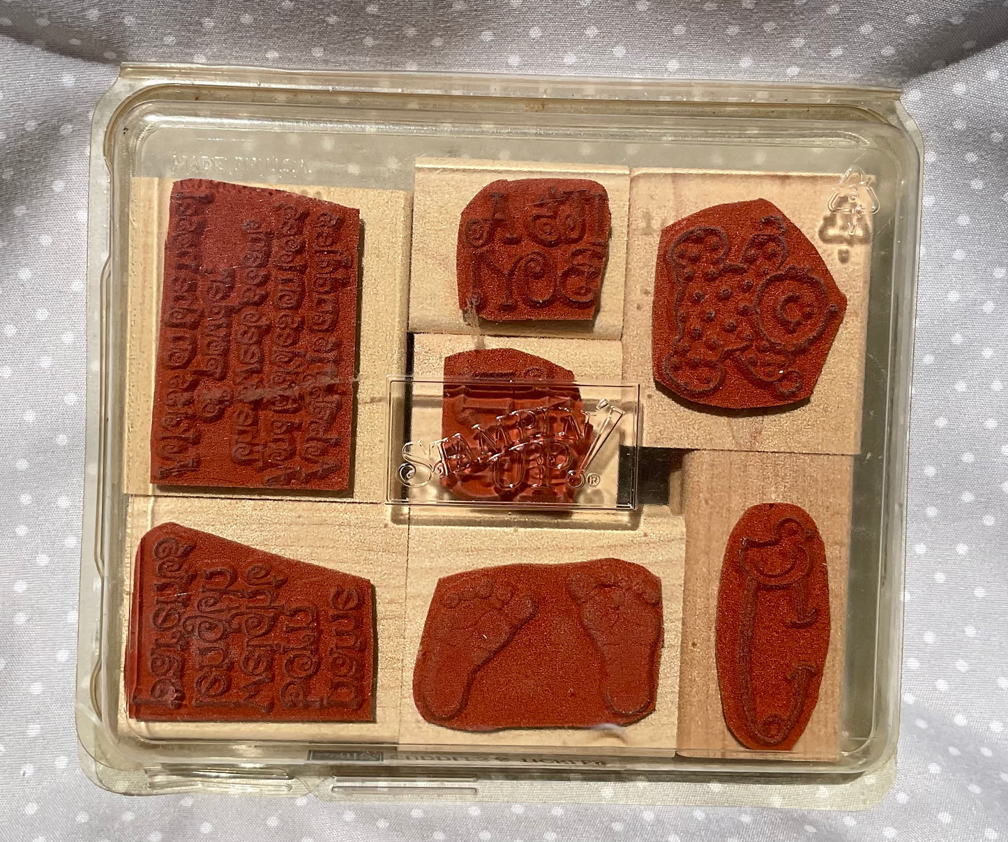 Retired Stampin Up! Stamp set Cuddles & Tickles - Set of 7 stamps