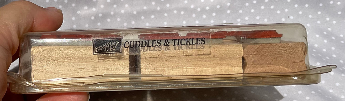 Retired Stampin Up! Stamp set Cuddles & Tickles - Set of 7 stamps