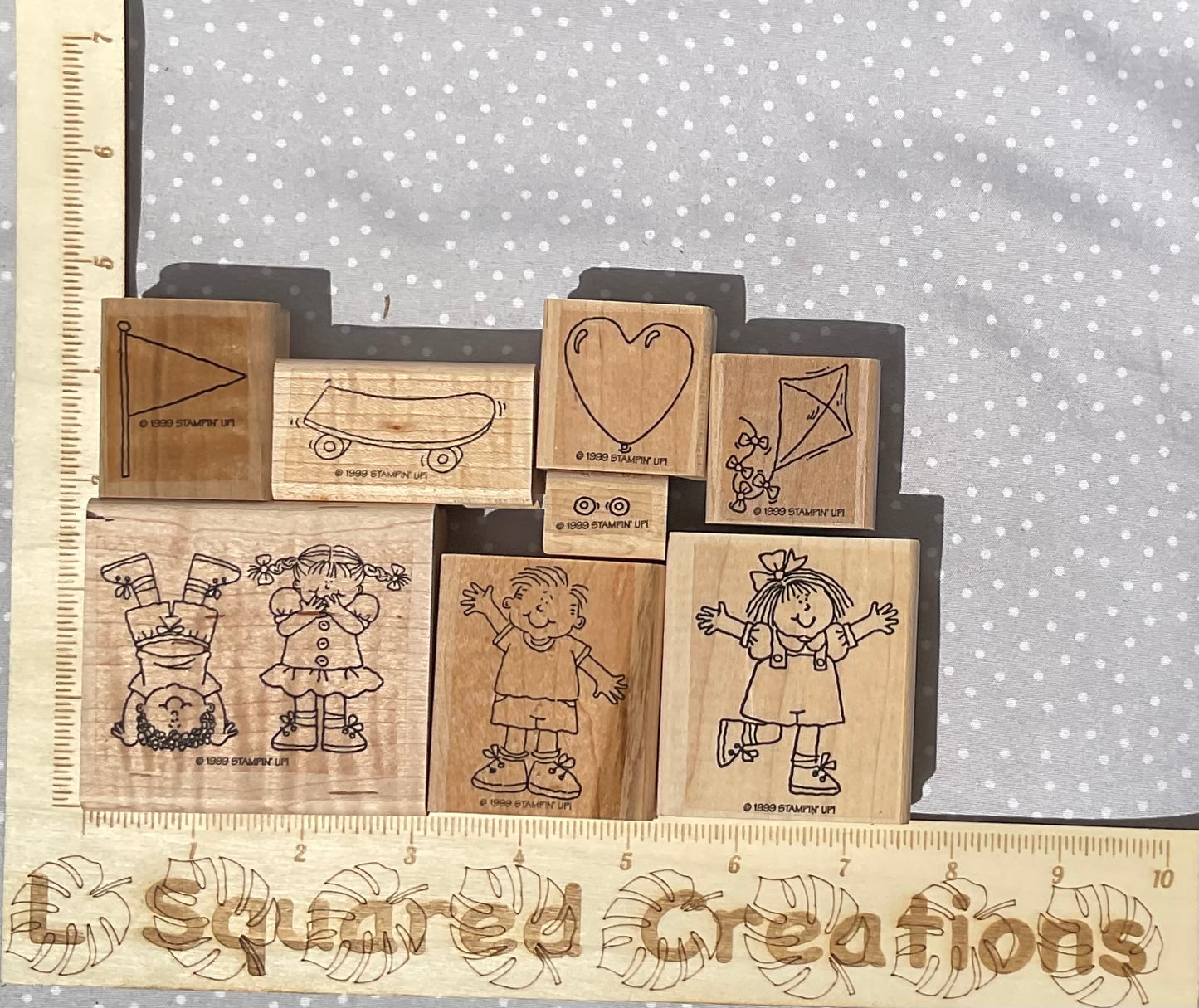 Retired Stampin Up! Stamp set Kids At Play - Set of 8 stamps
