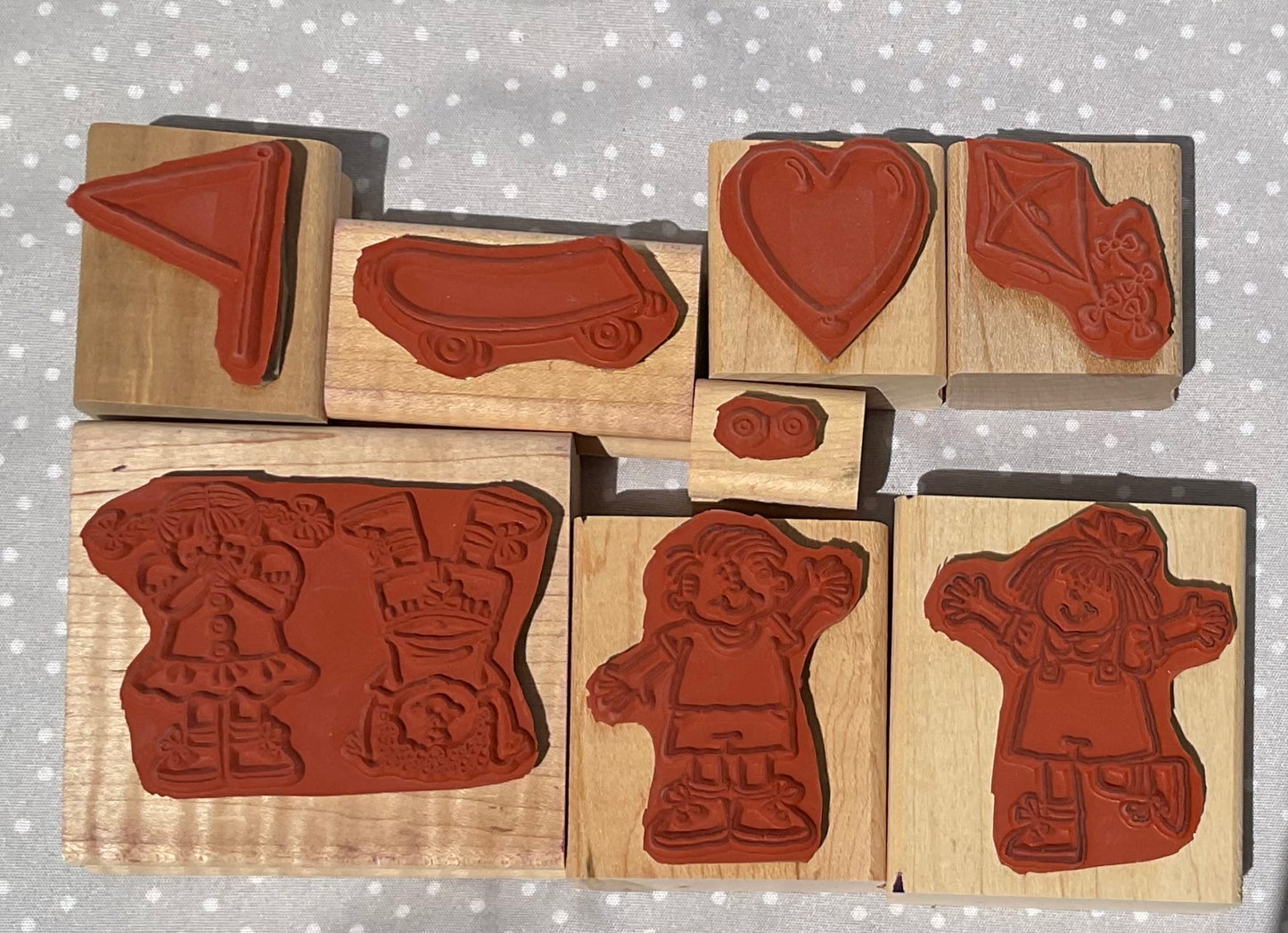 Retired Stampin Up! Stamp set Kids At Play - Set of 8 stamps