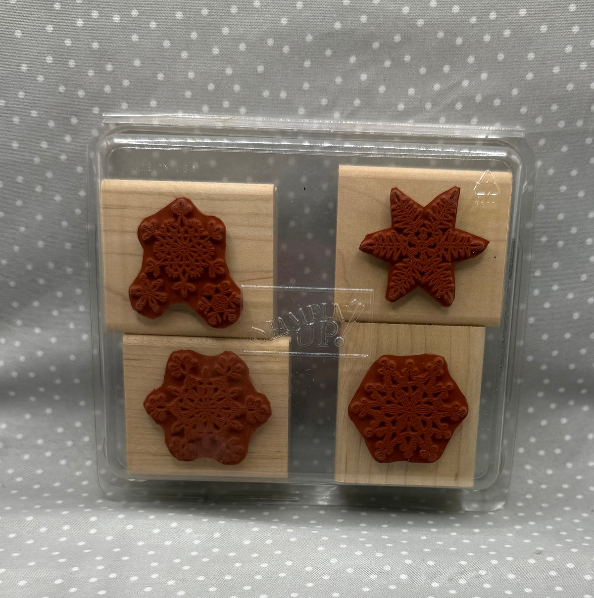 Lace Snowflakes Stamp set, Retired Stampin Up! Set of 4 stamps