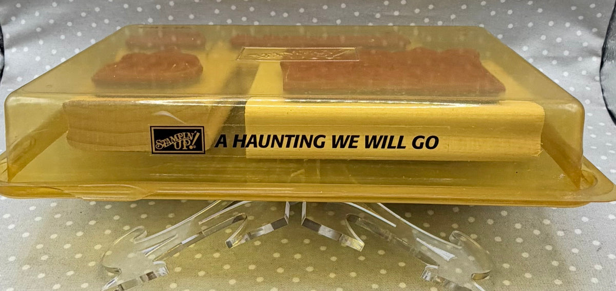 A Haunting We Will Go Stamp set, Retired Stampin Up! Set of 4 stamps from 1998