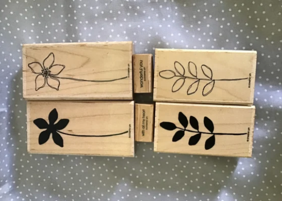 Retired Stampin Up! Stamp set Wonderful You Two-Step Stamping with a DIY card making kit! Set of 6 Cards!