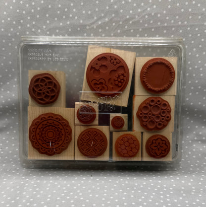 Circle Circus Stamp set, Retired Stampin Up!  Set of 10 stamps