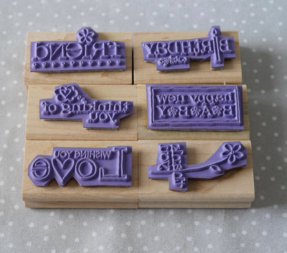 For A Friend stamp set, Retired Stampin Up, set of 6 stamps