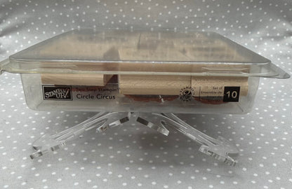 Circle Circus Stamp set, Retired Stampin Up!  Set of 10 stamps