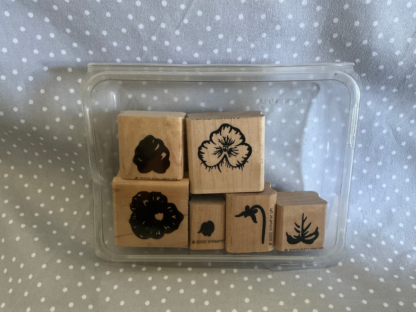 Retired Stampin Up! Stamp set Spring Pansy - Set of 6 stamps