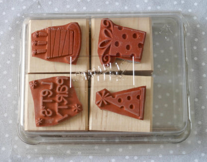 Let’s Party stamp set, Retired Stampin Up, set of 4 stamps