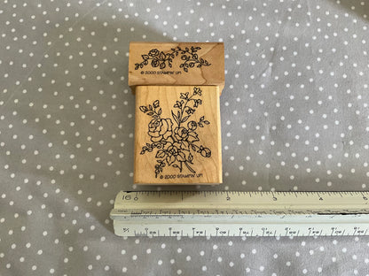 Retired Stampin Up 2000! Stamp set Wreath of Roses set of 7