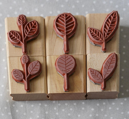 Lively Leaves stamp set, Retired Stampin Up, set of 6 stamps from 2006
