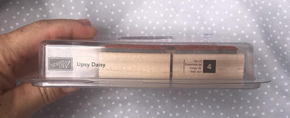 Upsy Daisy stamp set, Retired Stampin Up, set of 4 stamps