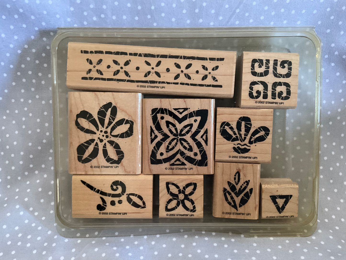 Retired Stampin Up! Stamp set Beautiful Batik - Set of 9 stamps