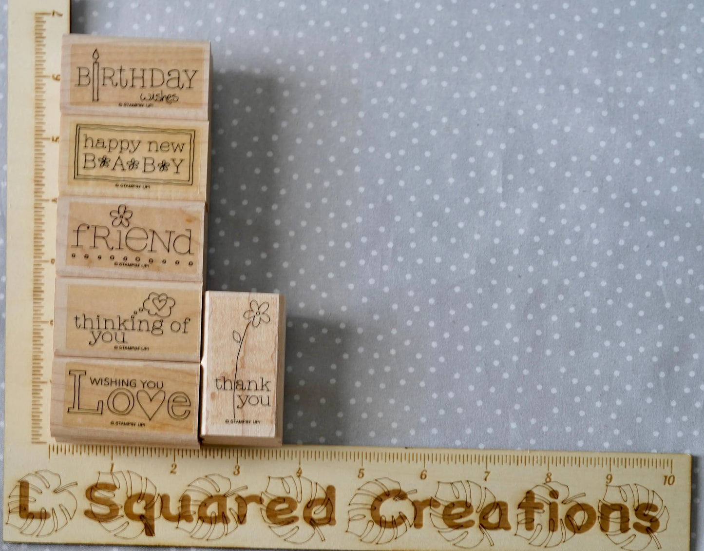 For A Friend stamp set, Retired Stampin Up, set of 6 stamps