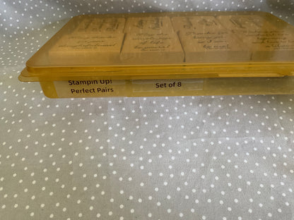 Retired Stampin Up! Stamp set Perfect Pairs - Set of 8 stamps