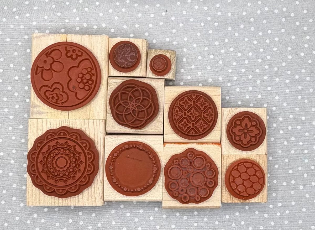 Circle Circus Stamp set, Retired Stampin Up!  Set of 10 stamps