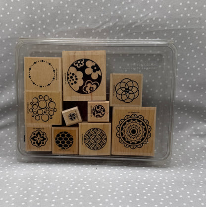 Circle Circus Stamp set, Retired Stampin Up!  Set of 10 stamps