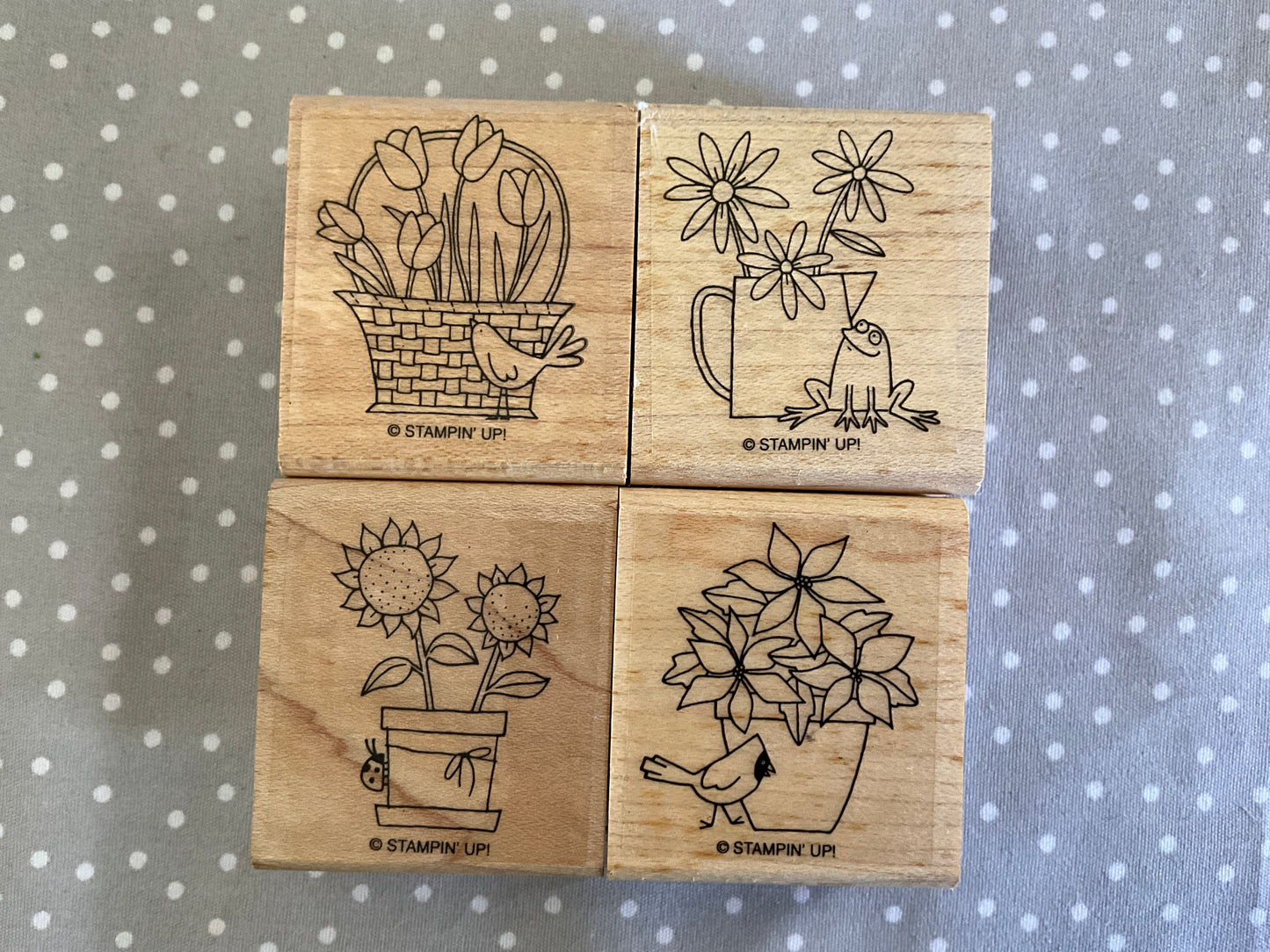 Retired Stampin Up! Stamp set A Flower for All Seasons - Set of 4 stamps