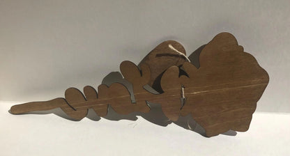 Rose with Love on stem, Lavender with Glitter- Laser Cut-great for Valentine, Birthdays, Mother’s Day, Wedding gifts.