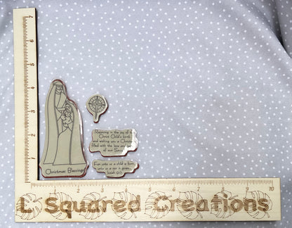 Retired Stampin Up! Stamp set Rejoicing in Christmas- Set of 4 stamps