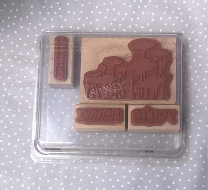 Upsy Daisy stamp set, Retired Stampin Up, set of 4 stamps