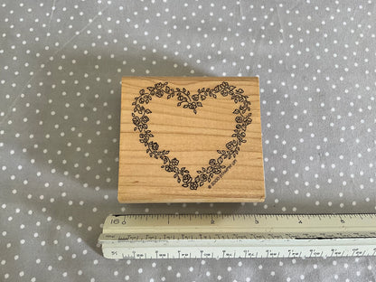 Retired Stampin Up 2000! Stamp set Wreath of Roses set of 7