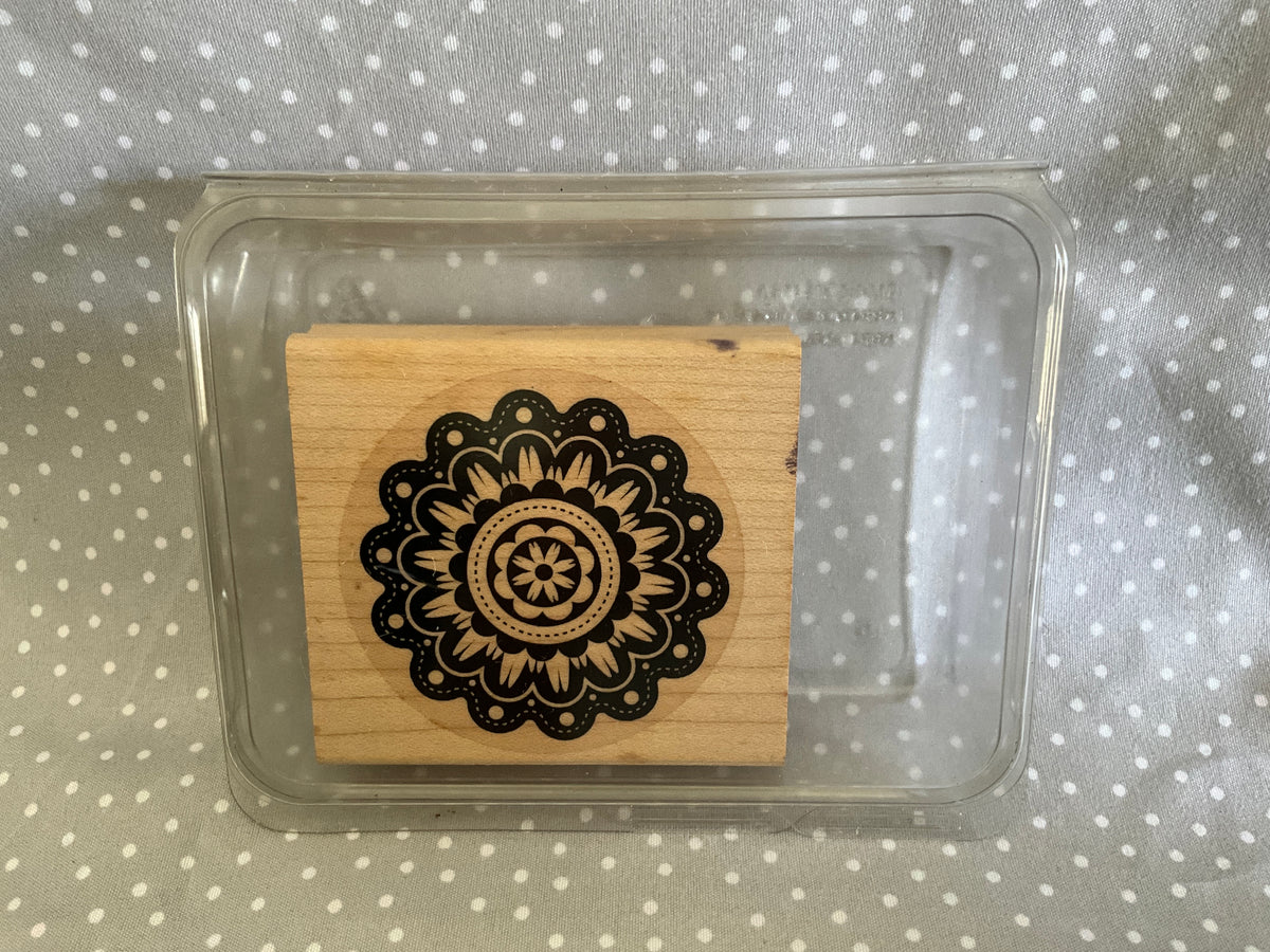 Retired Stampin Up! Stamp set Quilted Essential Flowers - Set of 1 stamps