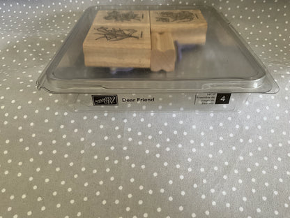 BRAND NEW, Never been used-Retired Stampin Up ! Stamp set Dear Friend set of 4