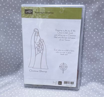 Retired Stampin Up! Stamp set Rejoicing in Christmas- Set of 4 stamps