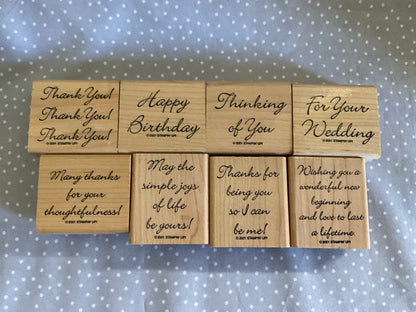 Retired Stampin Up! Stamp set Perfect Pairs - Set of 8 stamps