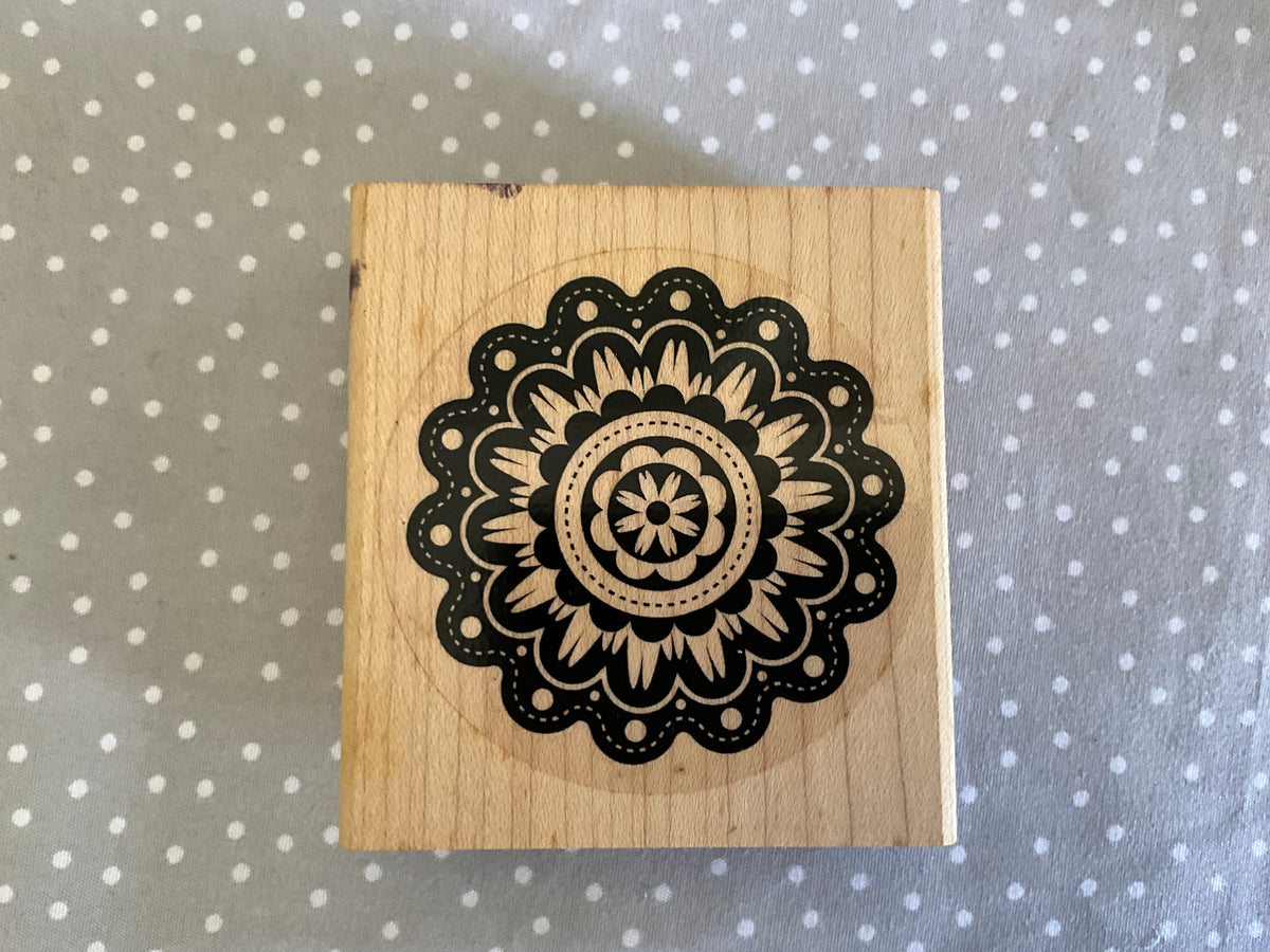 Retired Stampin Up! Stamp set Quilted Essential Flowers - Set of 1 stamps