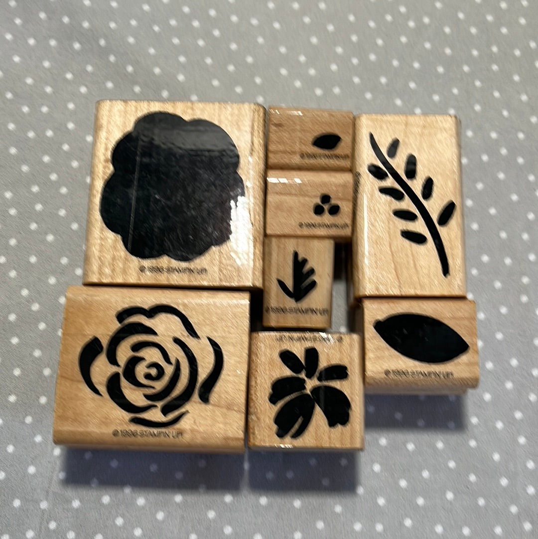 Retired Stampin Up! Stamp set Flashy Florals, Two-Step