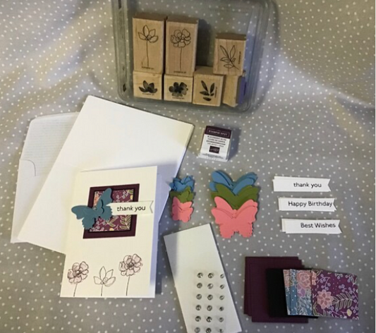 DIY card Kit & Retired Botanical Blooms stamp set