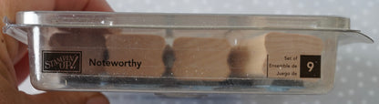 Noteworthy- Retired Stampin Up, set of 9 stamps from 2006