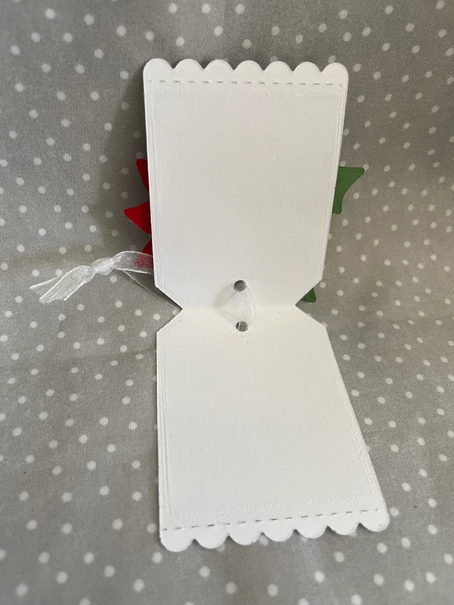 Hand Crafted Poinsettia Gift Tag, Stampin Up! Handmade Poinsettia Tag, Pack of 5
