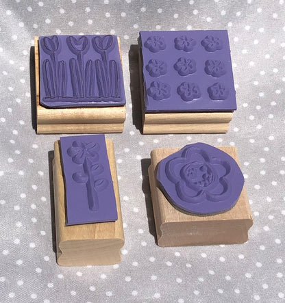 Retired Stampin Up! Stamp set Pocket Full of Posies - Set of 4 stamps