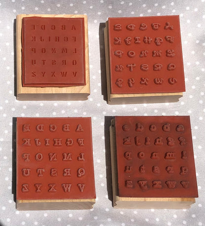 Retired Stampin Up! Stamp set Alphabits - Set of 4 stamps