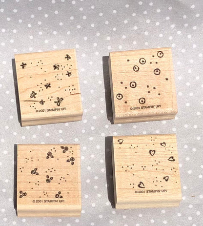 Retired Stampin Up! Stamp set Beyond the Basic - Set of 4 stamps