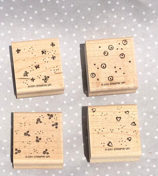 Retired Stampin Up! Stamp set Beyond the Basic - Set of 4 stamps