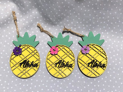 Pineapple Wood Ornament